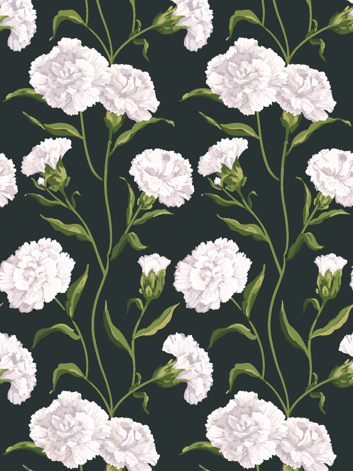 'Townhouse' Mural Wallpaper by Sarah Jessica Parker - Pearl on Charcoal