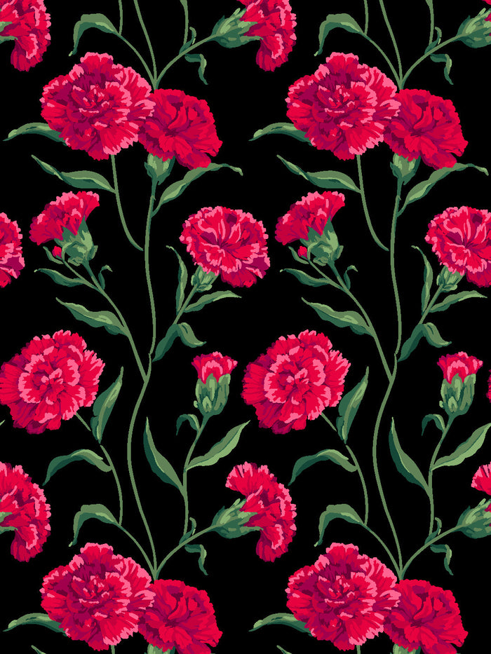'Townhouse' Mural Wallpaper by Sarah Jessica Parker - Scarlet on Black