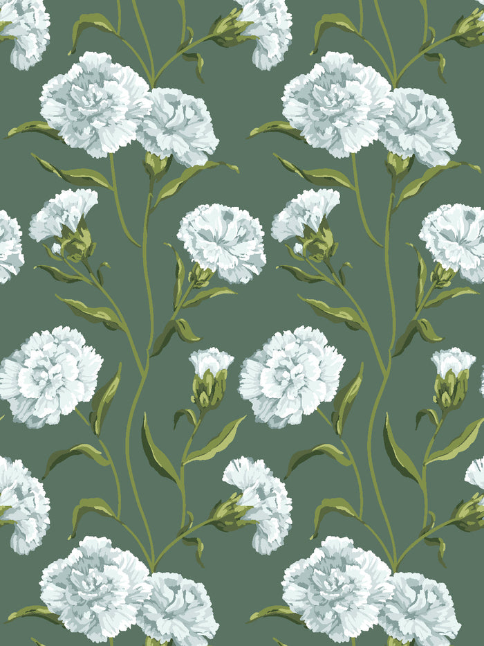 'Townhouse' Mural Wallpaper by Sarah Jessica Parker - Silver on Spanish Moss