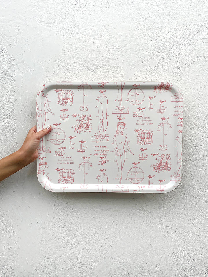 barbie x wallshoppe barbie blueprint tray