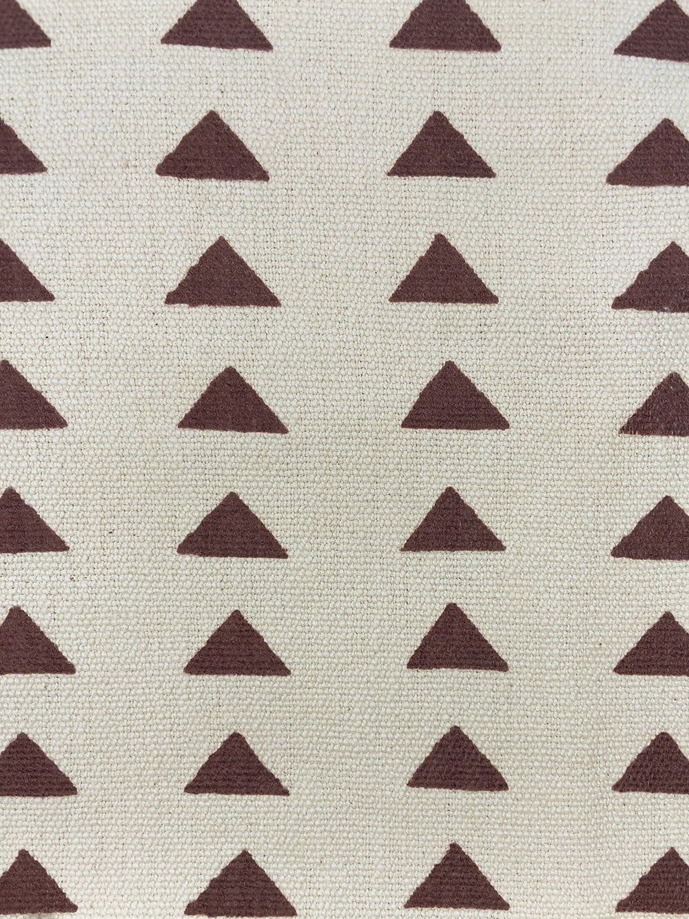 fabric by the yard triangles rust on california cotton