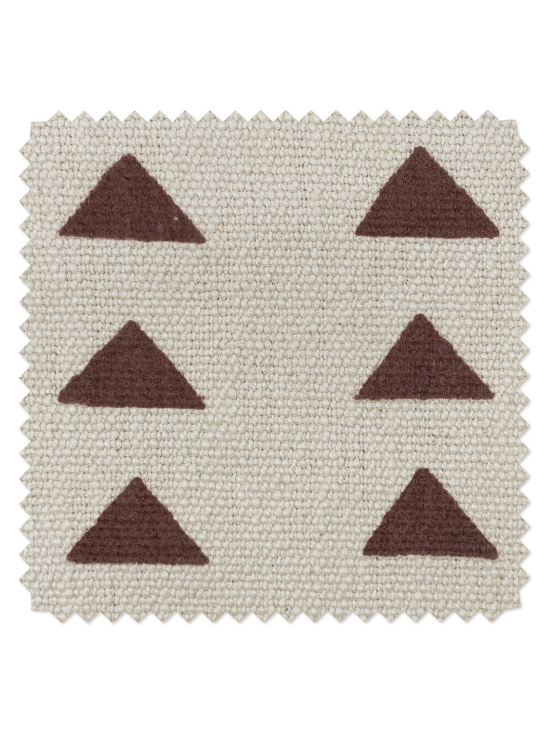 fabric by the yard triangles rust on california cotton