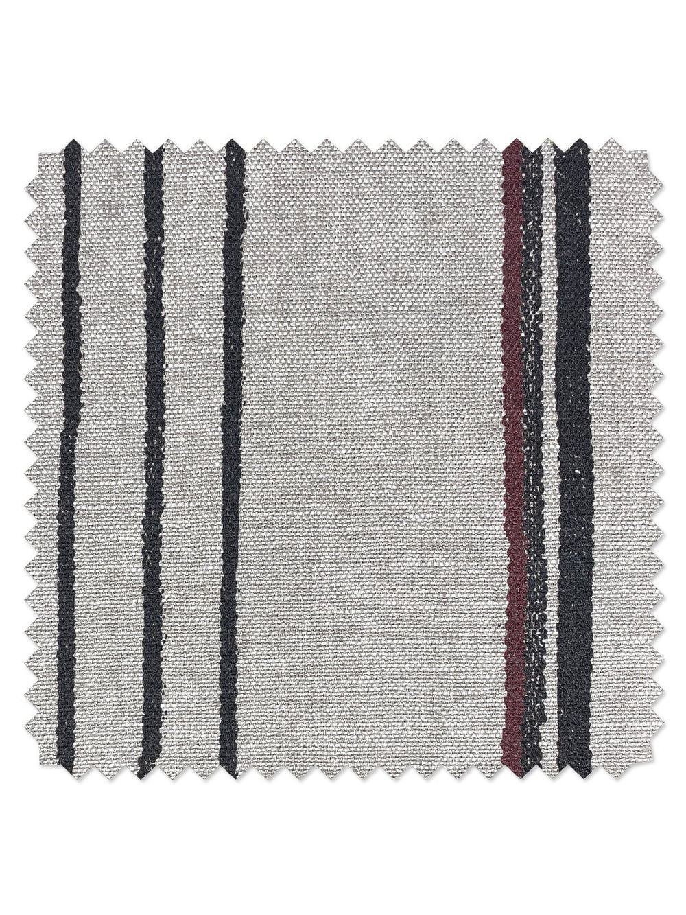fabric by the yard two tone stripe black burgundy on linen