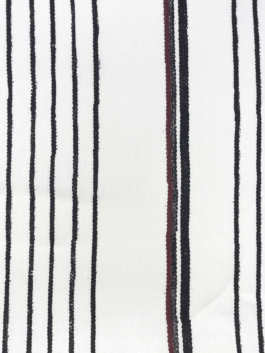 fabric by the yard two tone stripe black burgundy on linen
