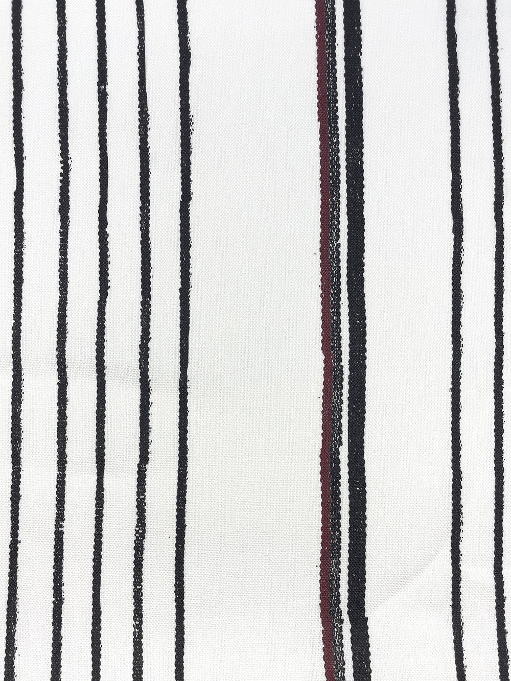 fabric by the yard two tone stripe black burgundy on flax linen