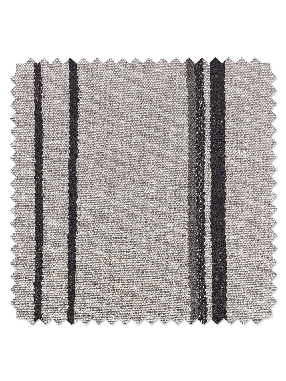 fabric by the yard two tone stripe black gray on linen