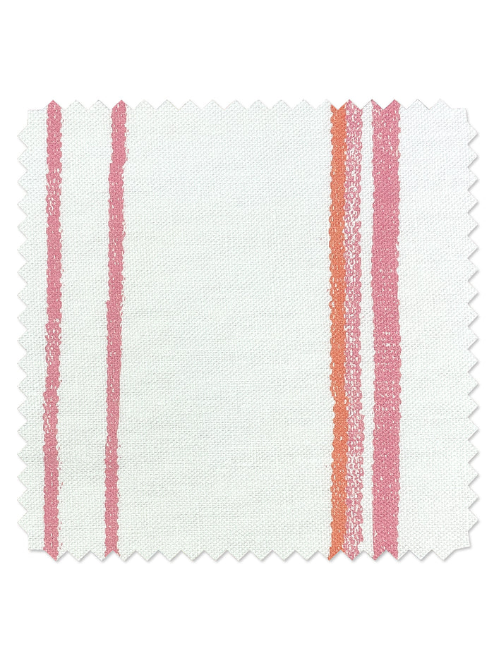'Two Tone Stripe' Linen Fabric by Nathan Turner - Creamsicle