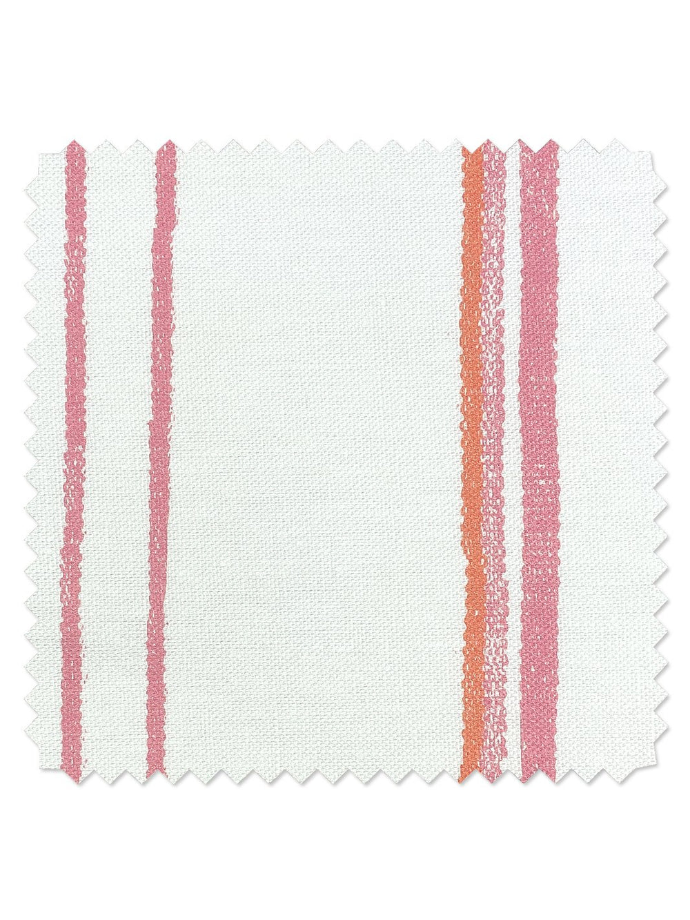 fabric by the yard two tone stripe creamsicle on flax linen