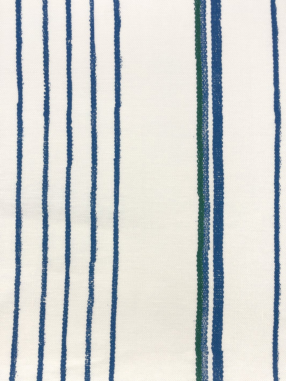 fabric by the yard two toned stripe green blue on flax linen