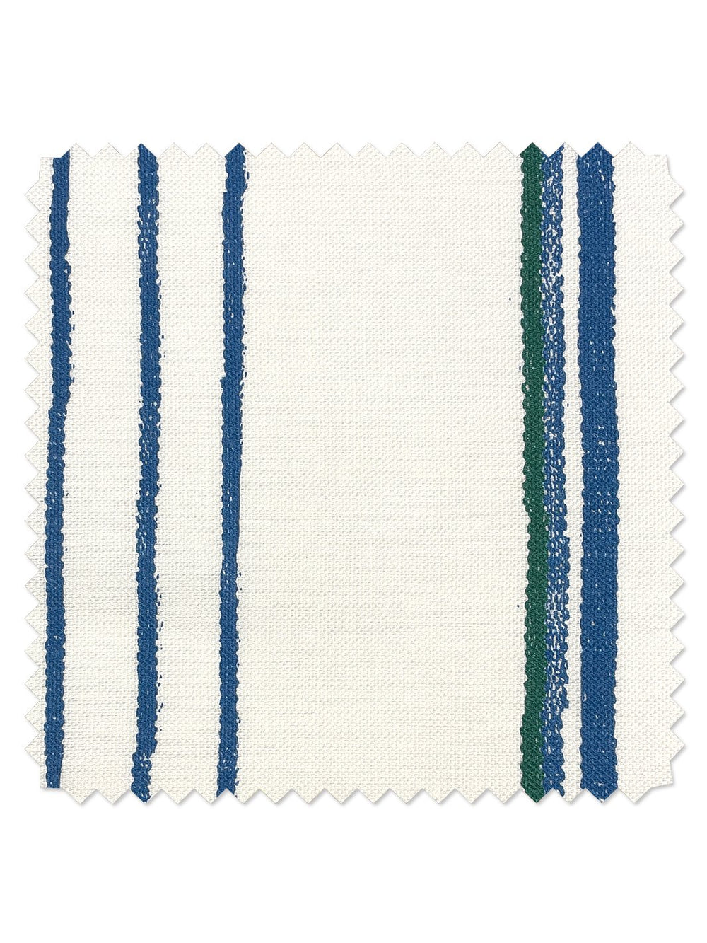 fabric by the yard two toned stripe green blue on flax linen