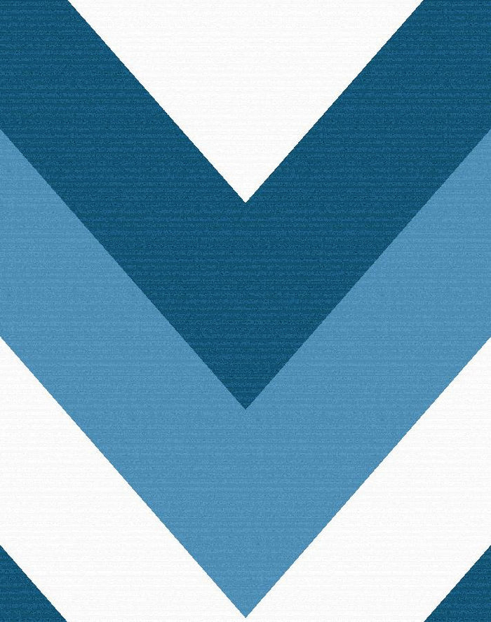 'V Is For Chevron' Wallpaper by Nathan Turner - Blue