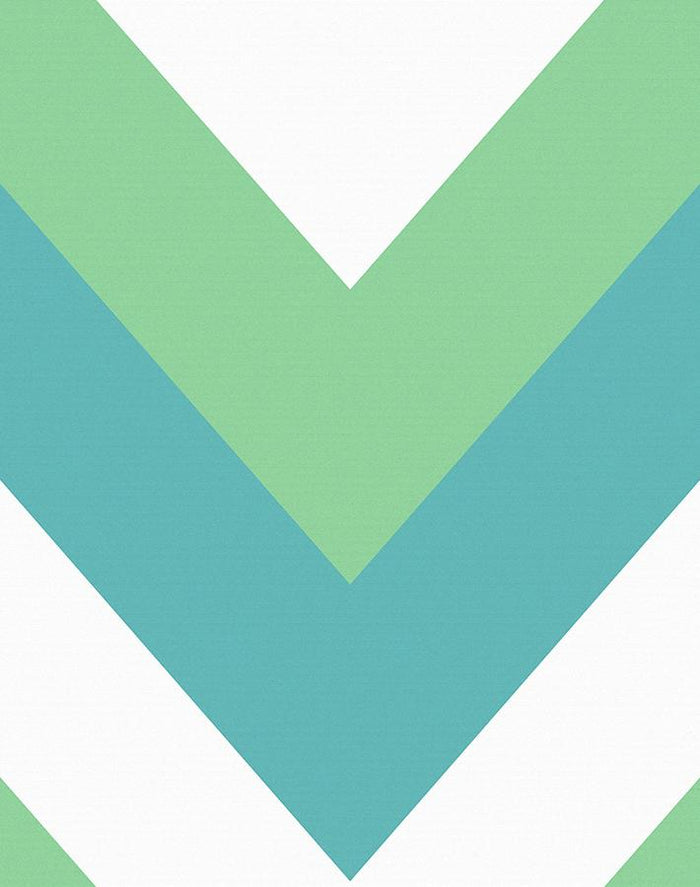 'V Is For Chevron' Wallpaper by Nathan Turner - Green
