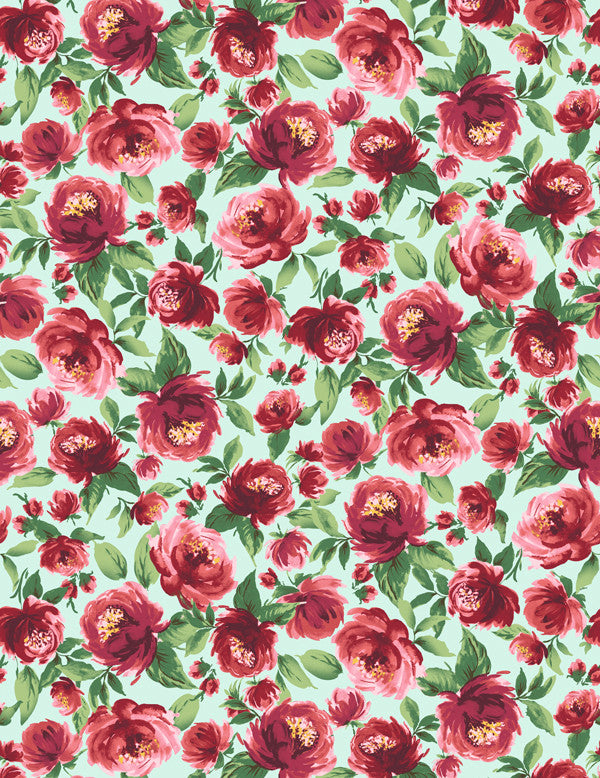 'Veronica' Wallpaper by Wallshoppe - Robins Egg