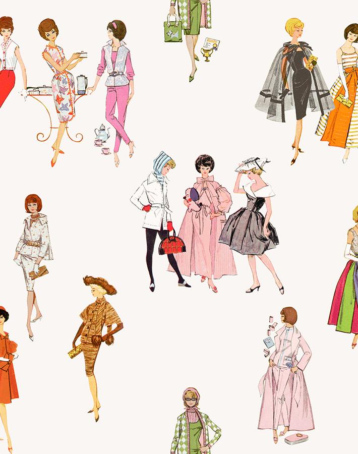 '1960s Barbie™' Wallpaper by Barbie™ Cream