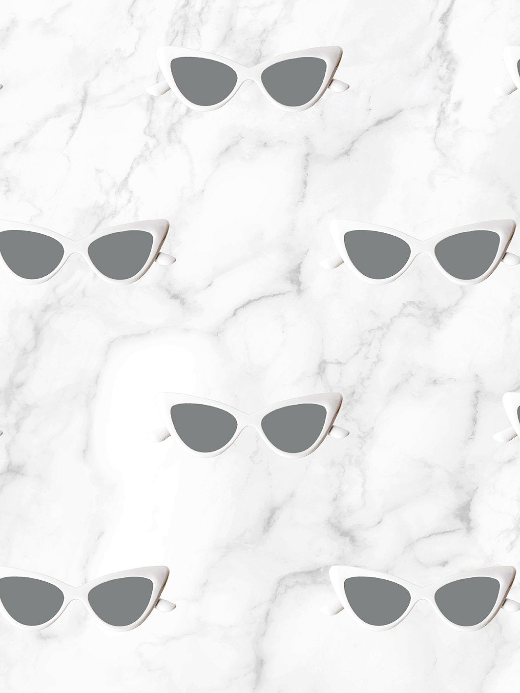 ‘BarbieStyle™ Sunnies’ Wallpaper by Barbie™ - White – Wallshoppe