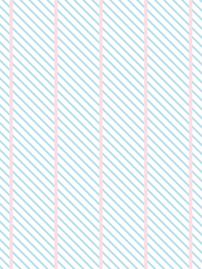 'Barbie™ Dreamhouse Stripes' Wallpaper by Barbie™ - Baby Blue Pink