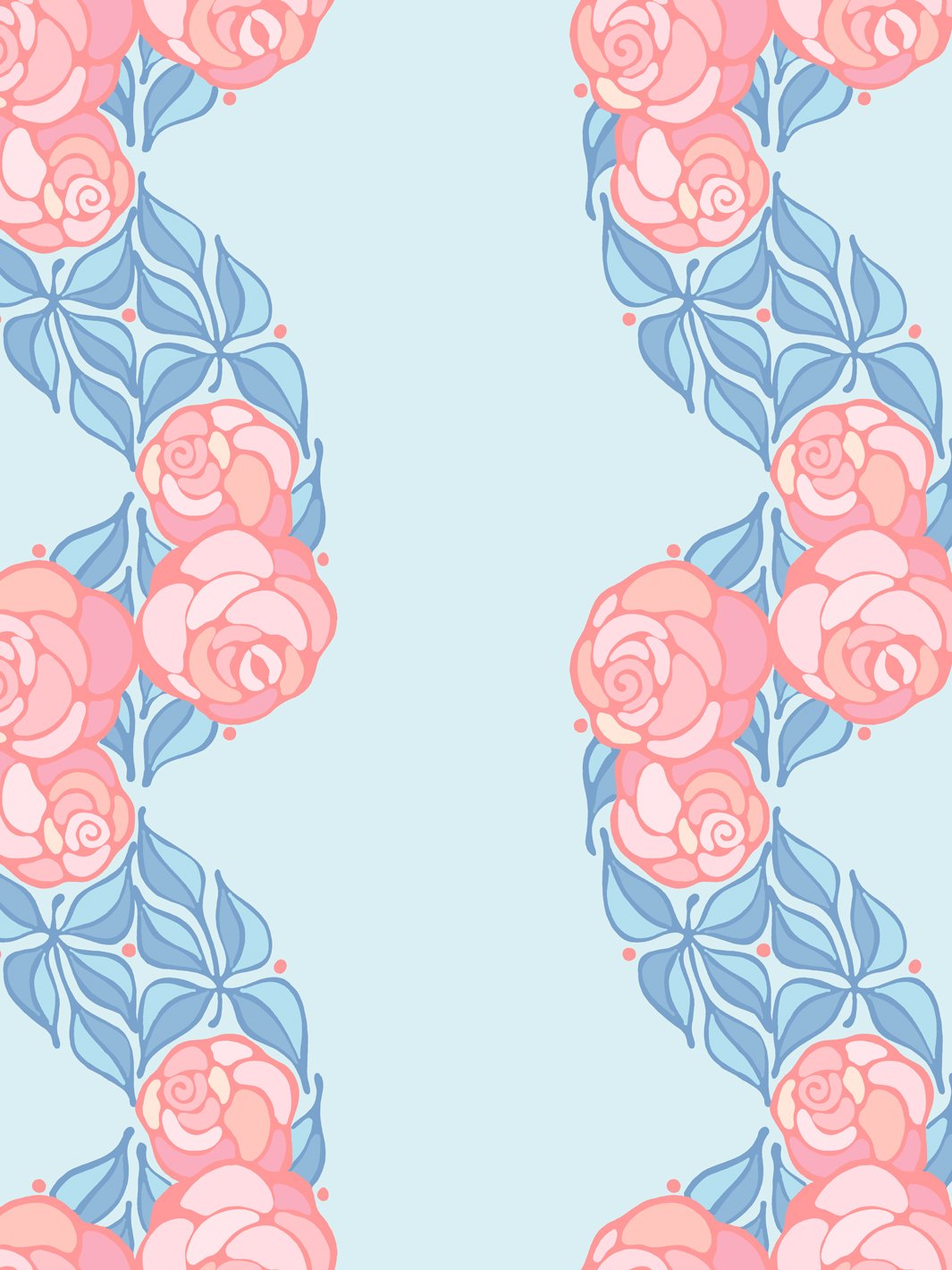 groovy-floral-stripe-wallpaper-by-barbie-baby-blue