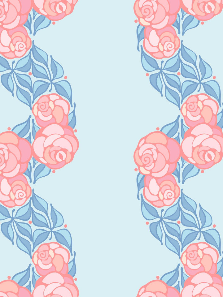 groovy-floral-stripe-wallpaper-by-barbie-baby-blue