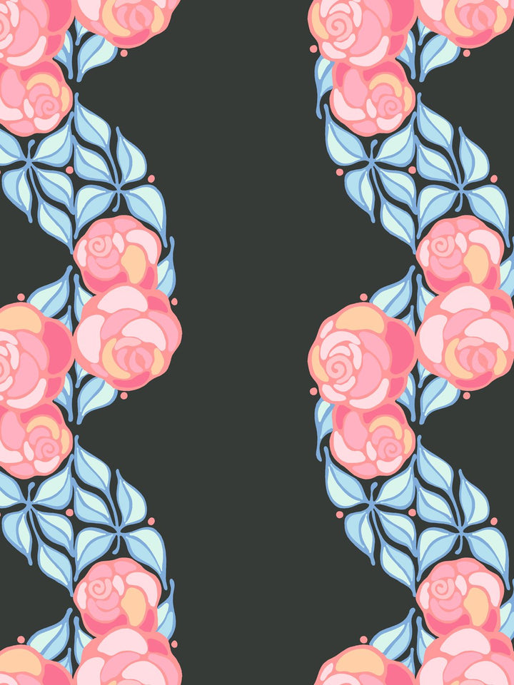 groovy-floral-stripe-wallpaper-by-barbie-charcoal