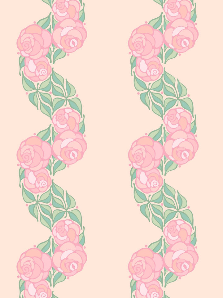 groovy-floral-stripe-wallpaper-by-barbie-peach