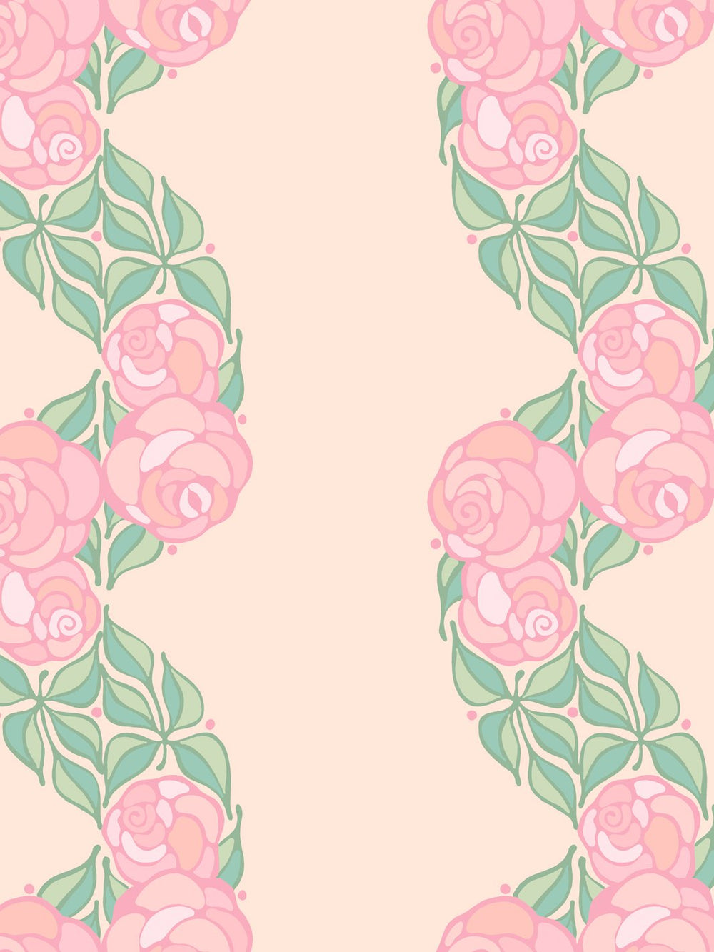 groovy-floral-stripe-wallpaper-by-barbie-peach