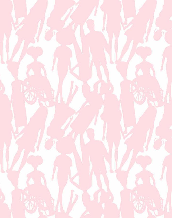 'Fashionistas™ Silhouettes' Wallpaper by Barbie™ - Pink
