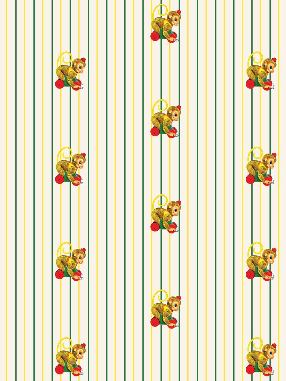 chatter-monkey-stripes-wallpaper-by-fisher-price-off-white
