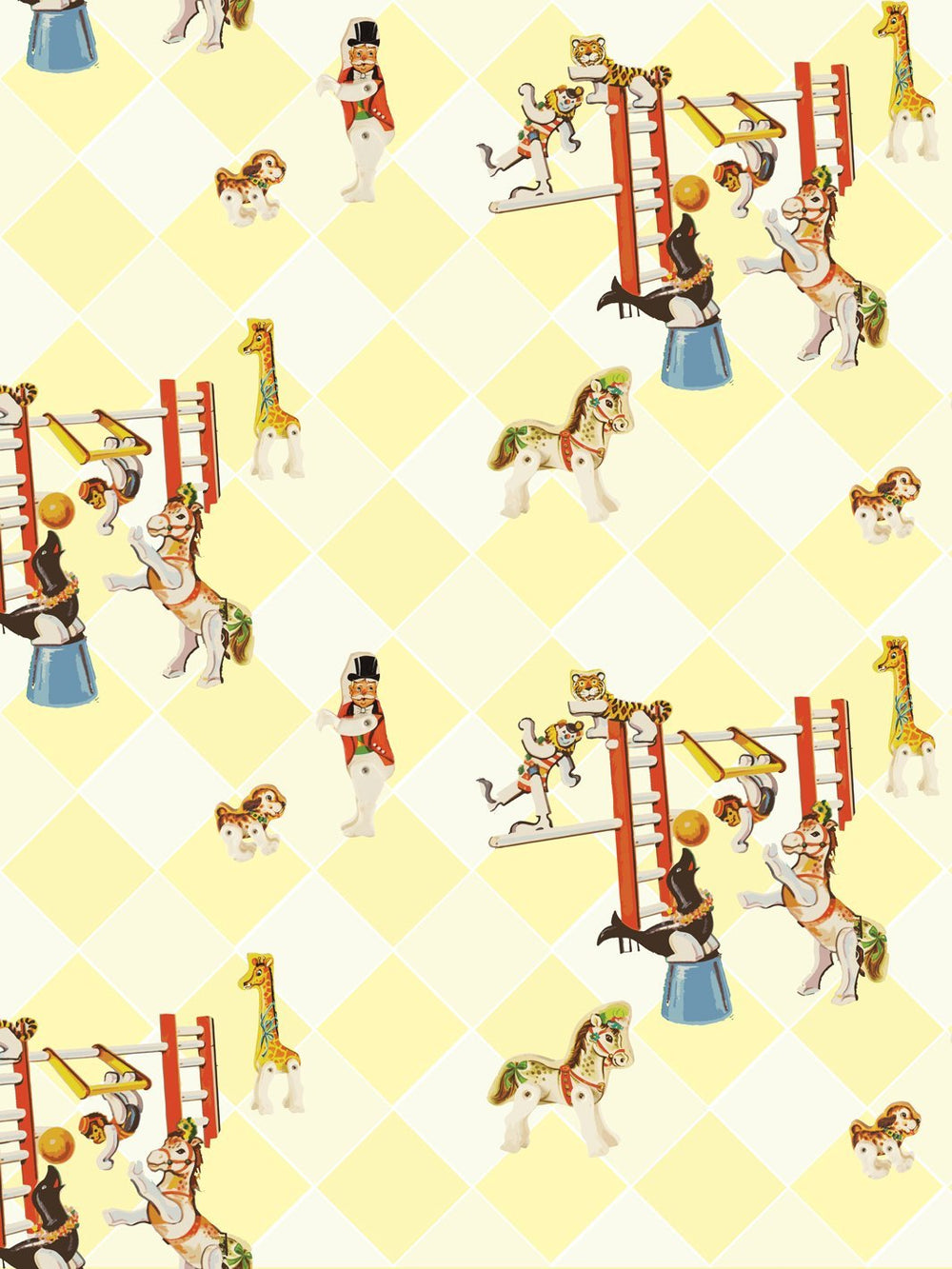 circus-toile-wallpaper-by-fisher-price-yellow
