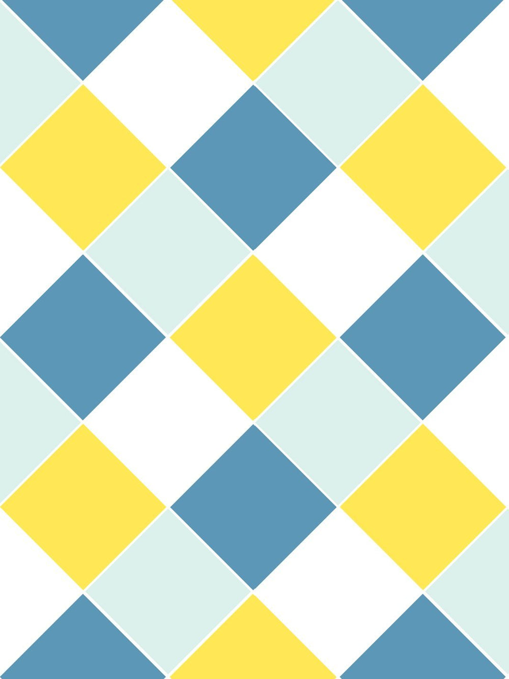 diamonds-large-wallpaper-by-fisher-price-blue-yellow