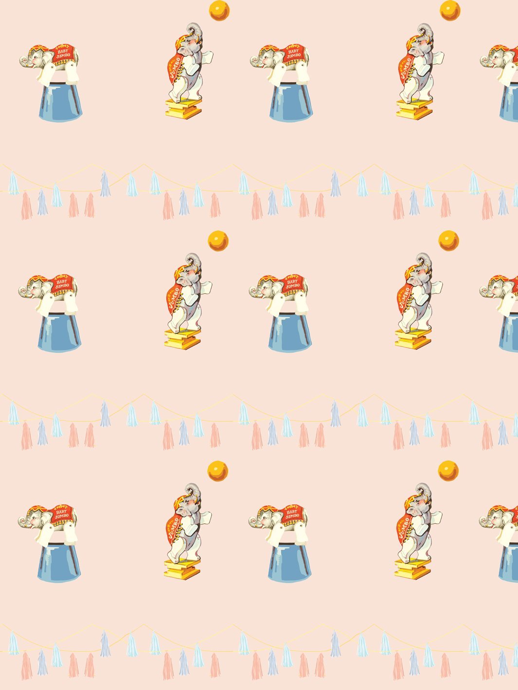 elephant-circus-wallpaper-by-fisher-price-peach