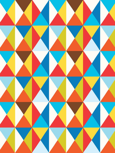 'Geo' Wallpaper by Fisher-Price™ - Red Brown