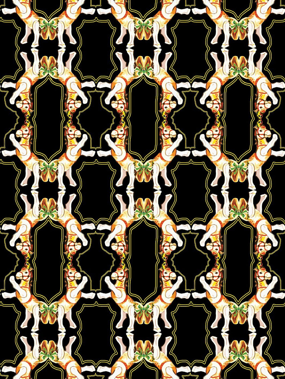 horse-arc-wallpaper-by-fisher-price-black