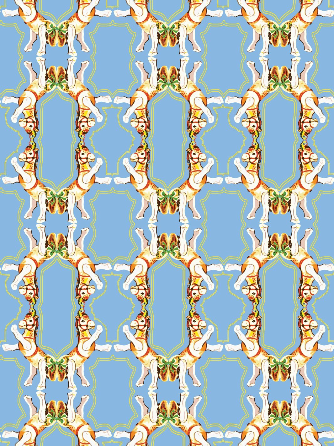 horse-arc-wallpaper-by-fisher-price-denim