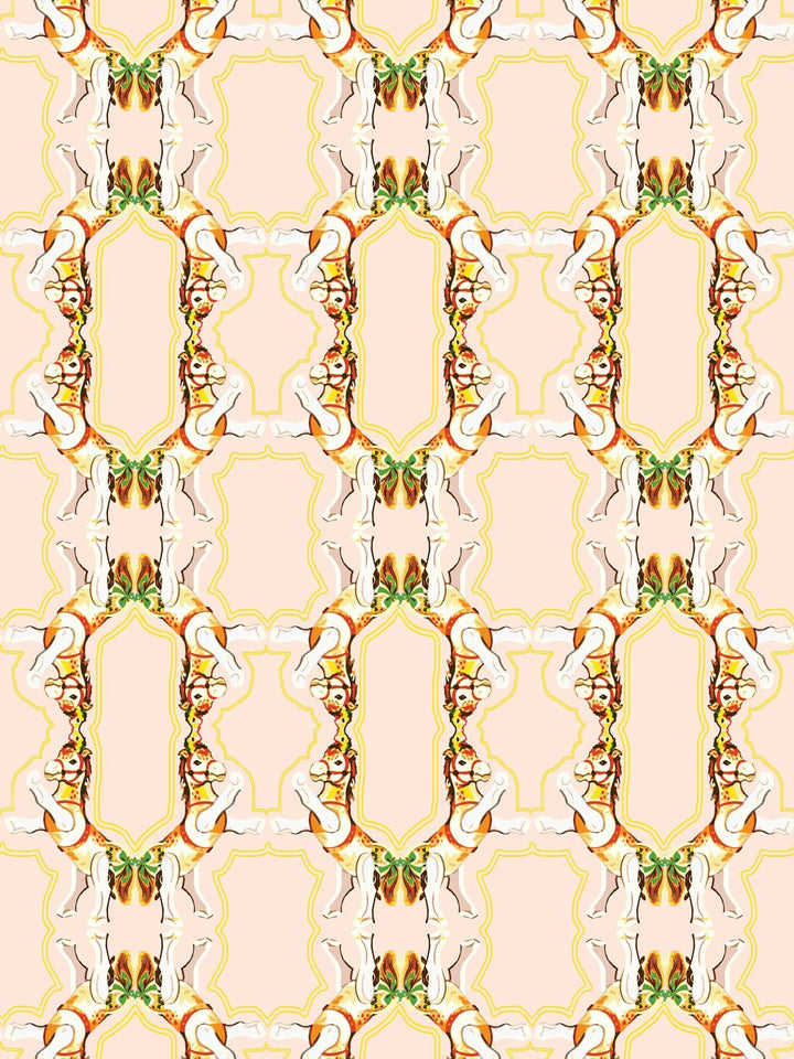 horse-arc-wallpaper-by-fisher-price-peach