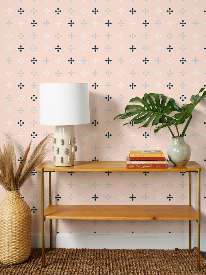jacks-wallpaper-by-fisher-price-peach-white-navy