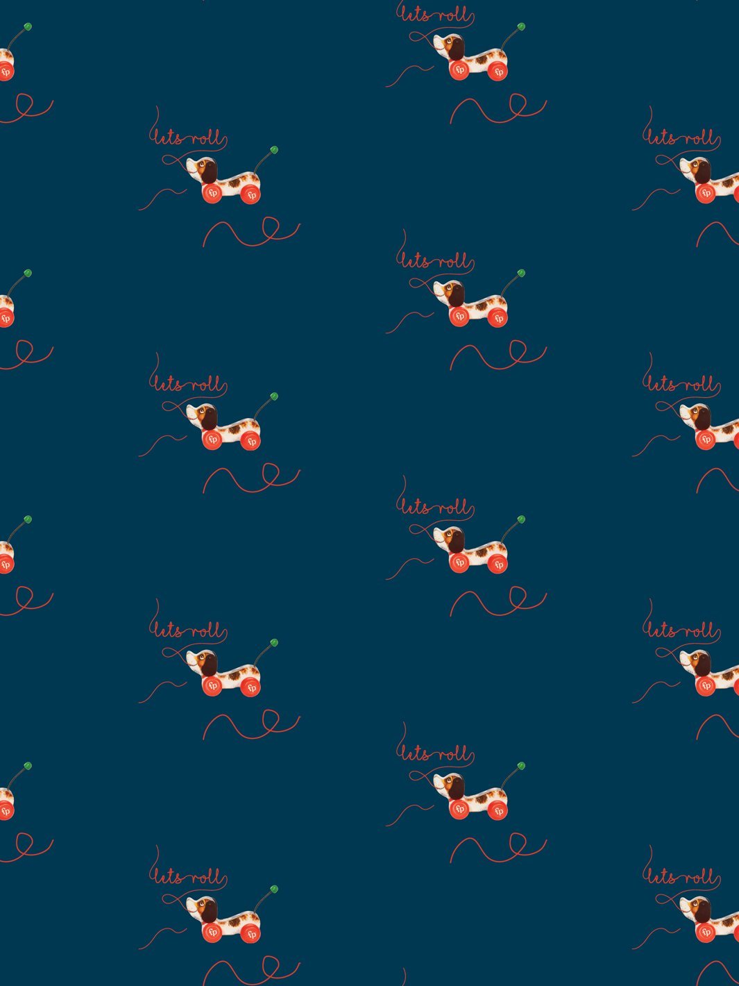 lets-roll-wallpaper-by-fisher-price-navy