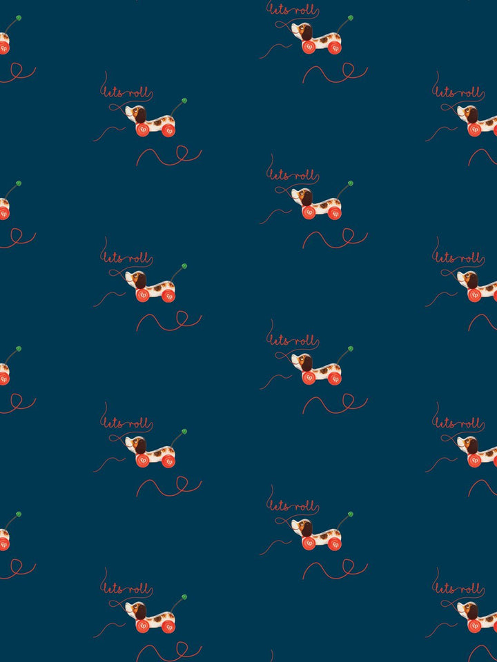 lets-roll-wallpaper-by-fisher-price-navy