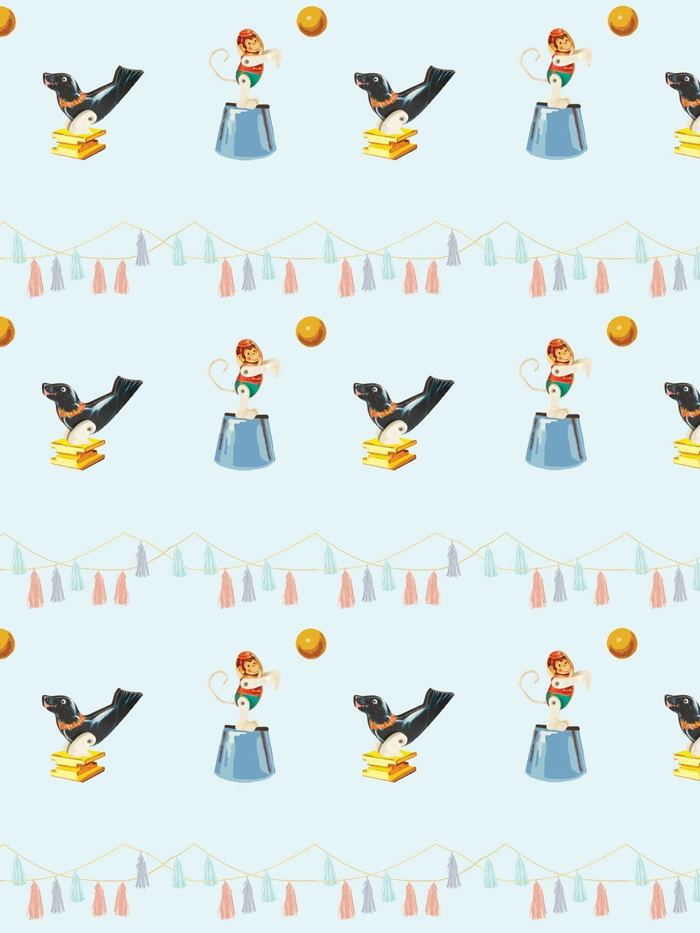 seal-monkey-circus-wallpaper-by-fisher-price-sky