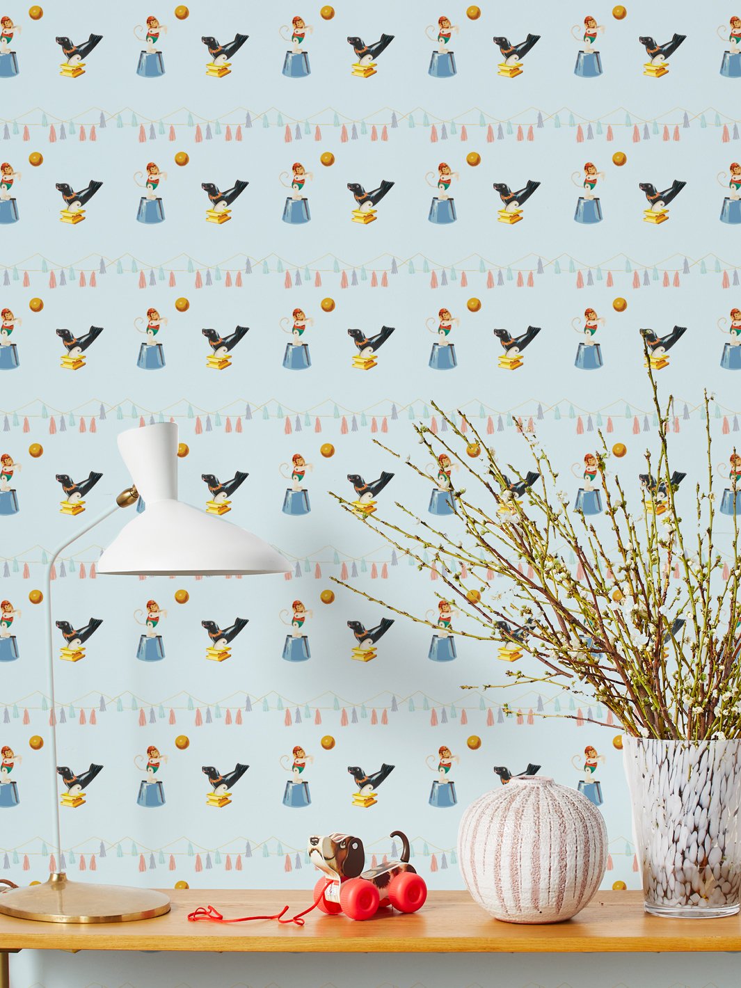 seal-monkey-circus-wallpaper-by-fisher-price-sky