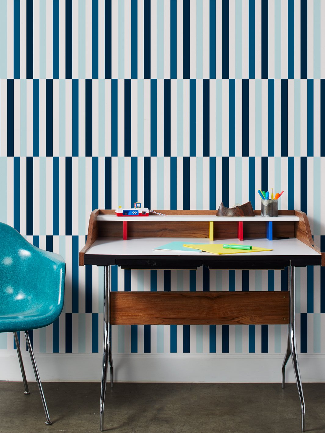 stripes-wallpaper-by-fisher-price-blue
