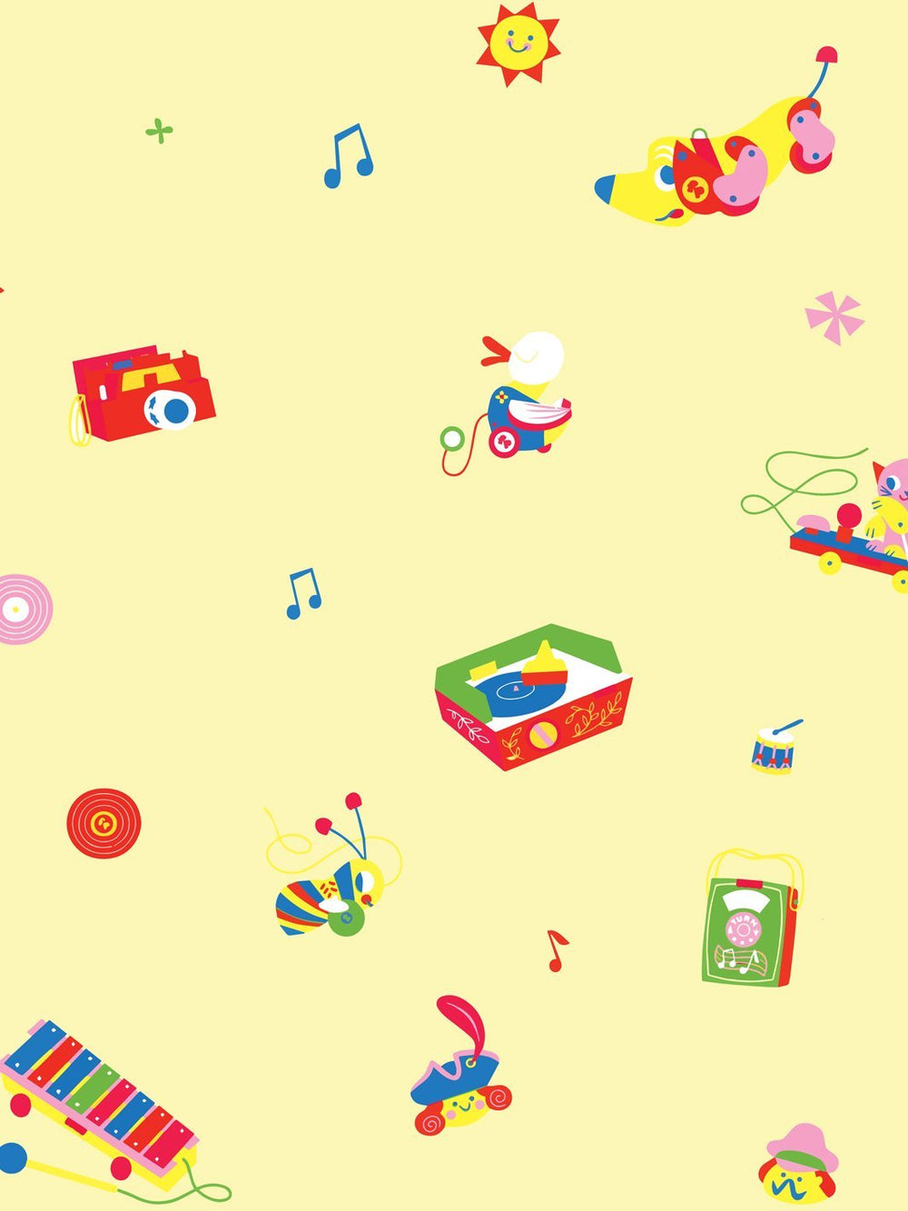 toy-toss-spaced-wallpaper-by-fisher-price-yellow