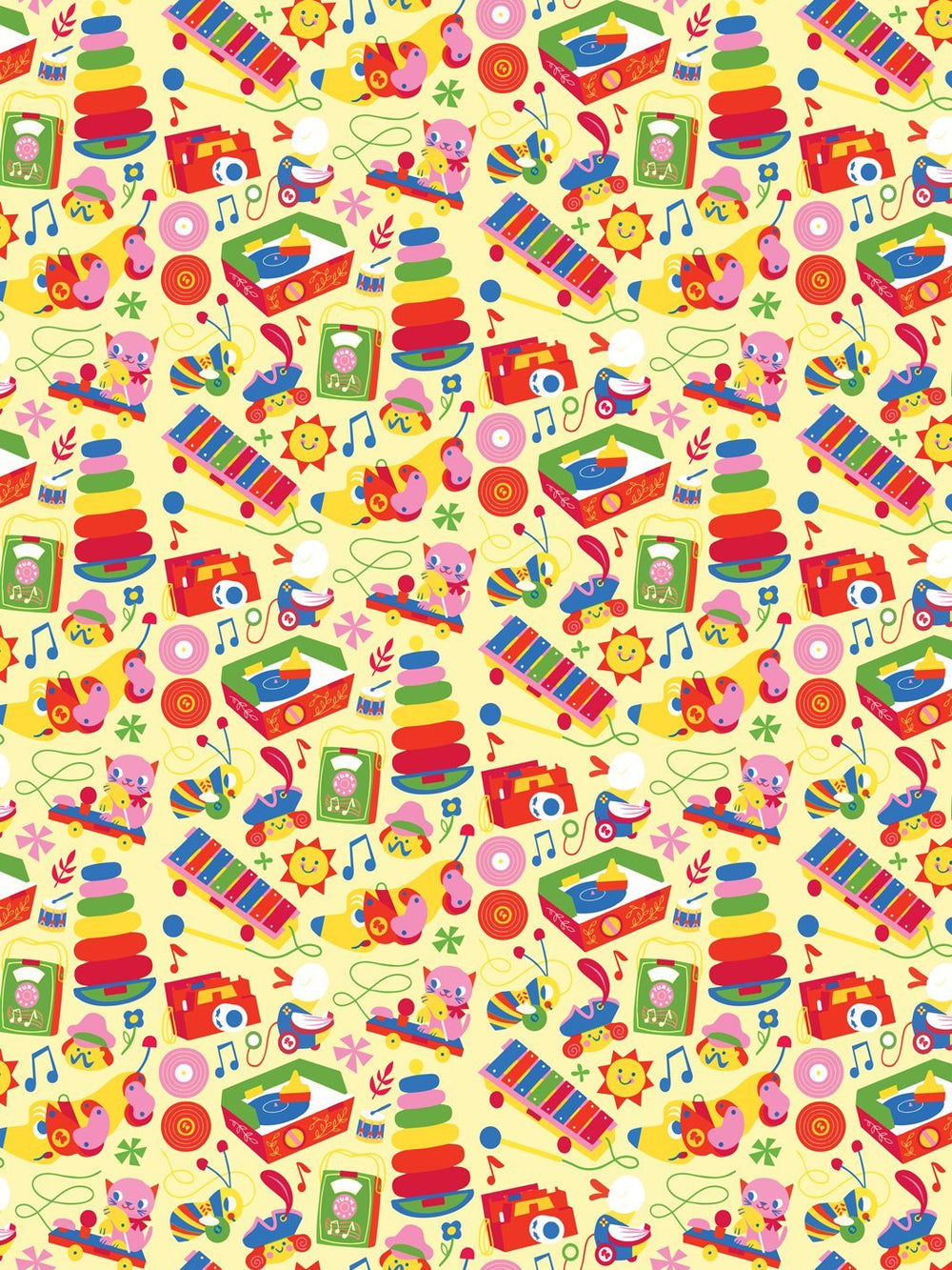 toy-toss-wallpaper-by-fisher-price-yellow