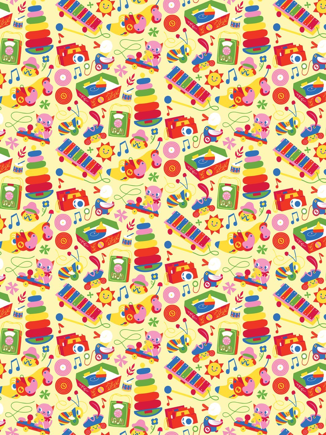 toy-toss-wallpaper-by-fisher-price-yellow