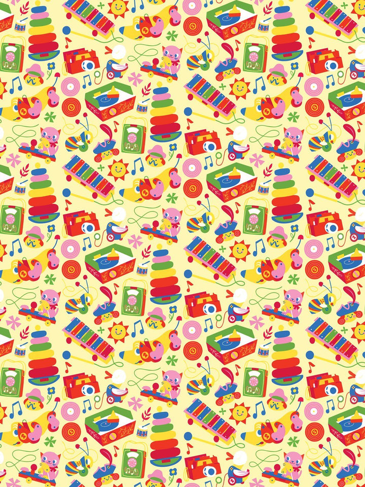 toy-toss-wallpaper-by-fisher-price-yellow