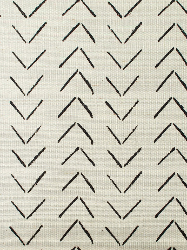 arrows black grasscloth