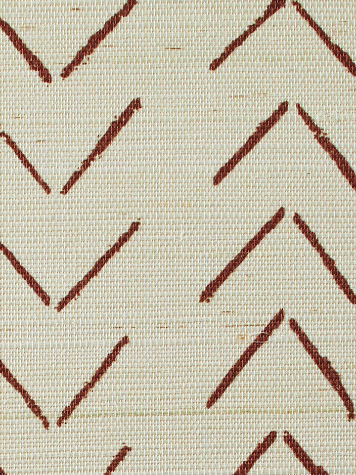 arrows rust grasscloth