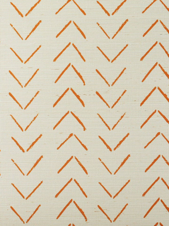 arrows terracota grasscloth