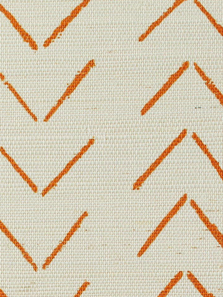 arrows terracota grasscloth