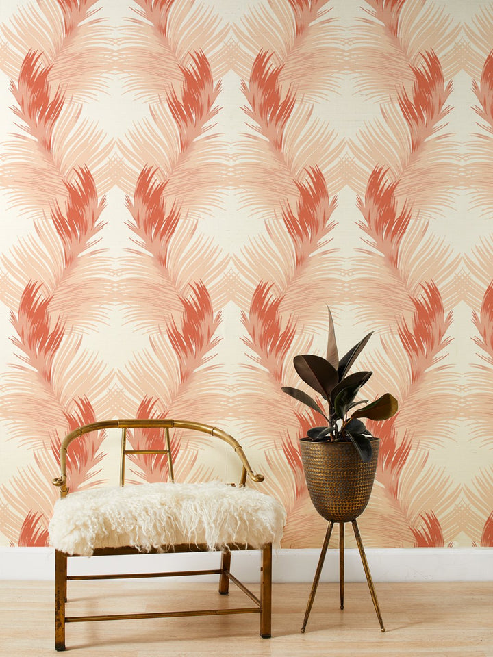 belafonte palm flame grasscloth