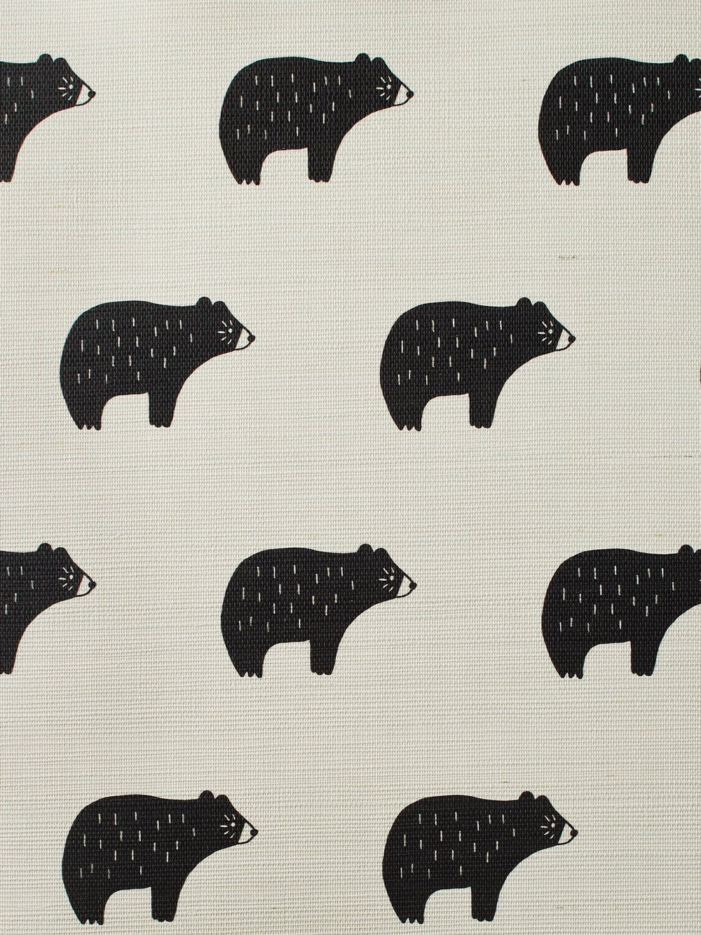 chubby bear black grasscloth